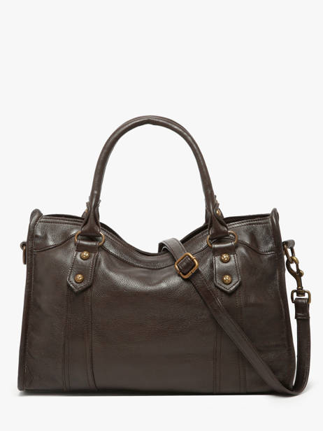 Handtas Cow Leder Basilic pepper Bruin cow BCOW22 ander zicht 4